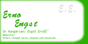 erno engst business card
